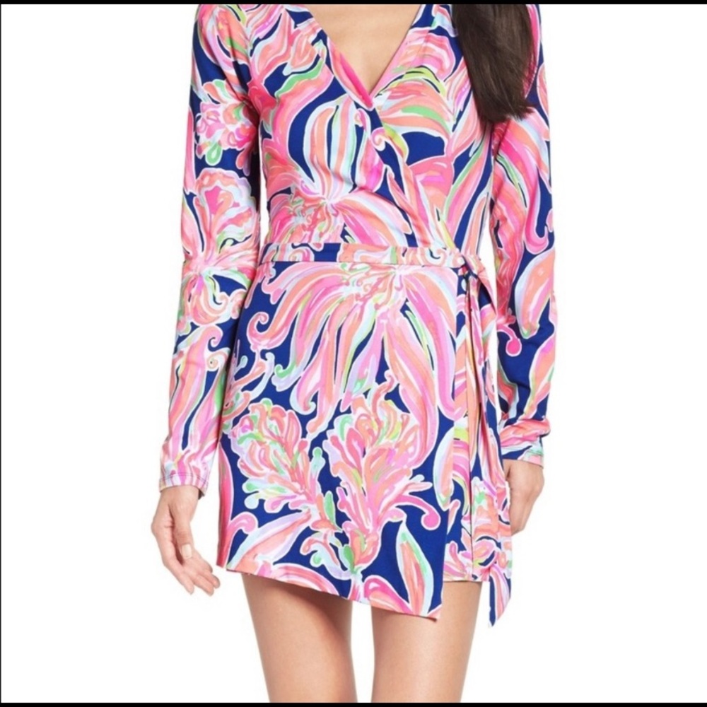 Lilly Pulitzer Banana Flambé Tiki Wrap Romper